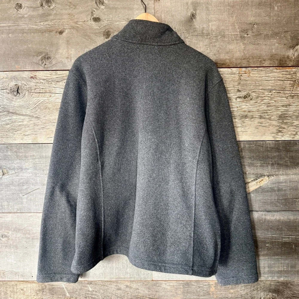 LL Bean Mens Polartec Trail Fleece Full-Zip Jacket L Gray Hike Gorpcore Outdoor‎